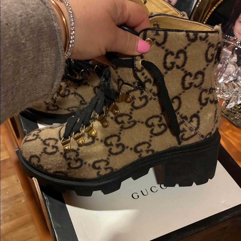 Gucci GG Monogram Boots Beige  EUR 40